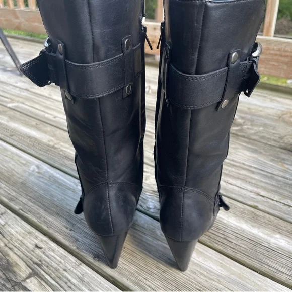Kelly & Katie tall leather boots with silver buckle Size 8 - Picture 7 of 10